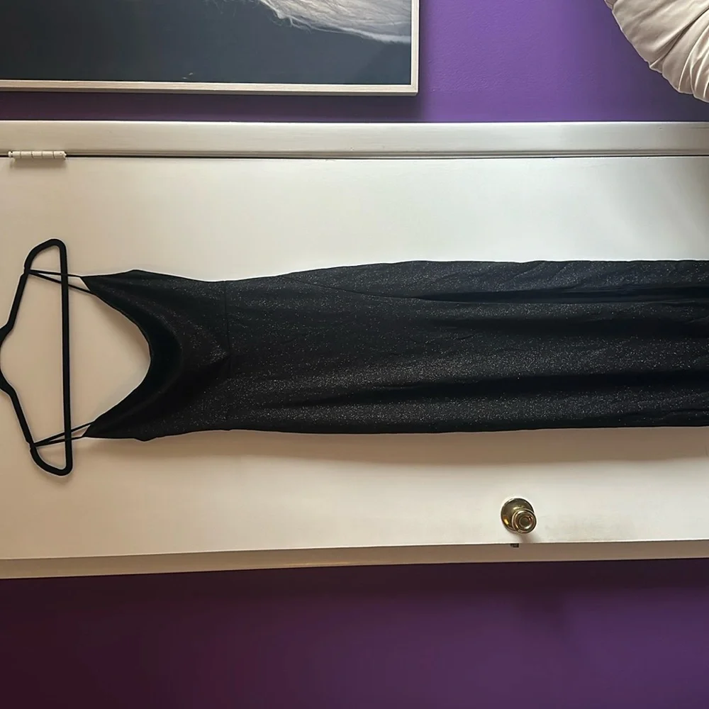 Maxi Black Glitter Dress - Picture 2 of 7